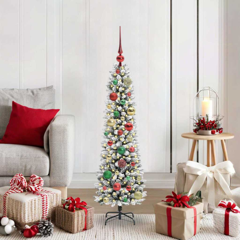 Vidaxl Artificial Christmas Tree With 150 Leds With Stand White 120 Cm