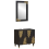 VidaXL vidaXL Bathroom Cabinet Set Wall-mounted 2 pcs Black Solid Mango Wood 1