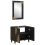 VidaXL vidaXL Bathroom Cabinet Set Wall-mounted 2 pcs Black Solid Mango Wood 2