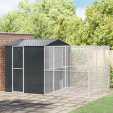 vidaXL Bird Cage Anthracite 425 x 304 x 247 cm Galvanised Steel