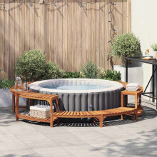 vidaXL Hot Tub Surround Brown Ã275 x 55.5 cm Solid Acacia Wood