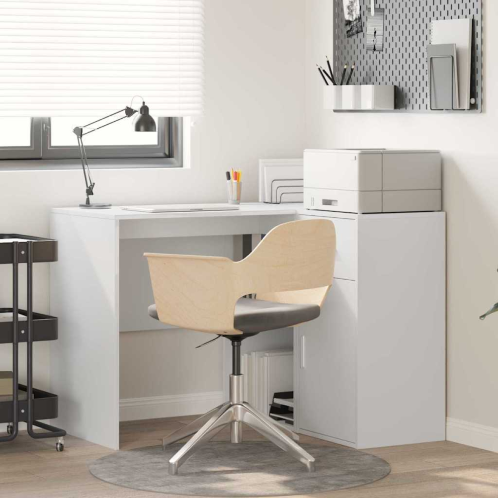 Vidaxl Corner Desk With Drawer White 102 X 88 X 75 Cm