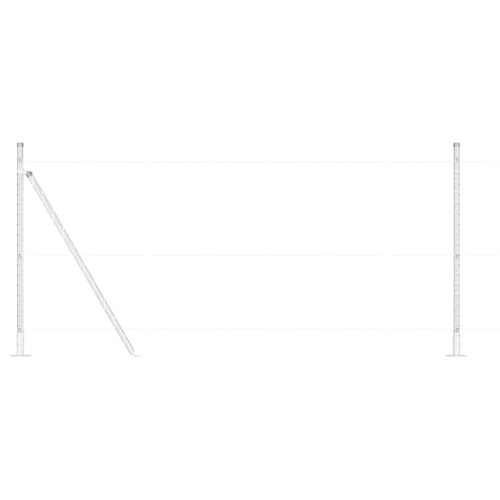 VidaXL vidaXL Fence Post 52 pcs Grey 3.2 x 3.2 x 110 cm 1