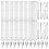 VidaXL vidaXL Fence Post 52 pcs Grey 3.2 x 3.2 x 110 cm 5