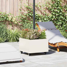 vidaXL Parasol Base Manual White 45 x 45 x 45 cm Steel