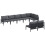 VidaXL vidaXL Gartensofa-set 8 stk. Schwarz Stahl 2