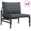 VidaXL vidaXL Gartensofa-set 8 stk. Schwarz Stahl 3
