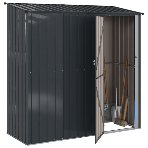 VidaXL vidaXL Gartenhütten Anthrazit 203 x 85,5 x 200 cm Metall 2