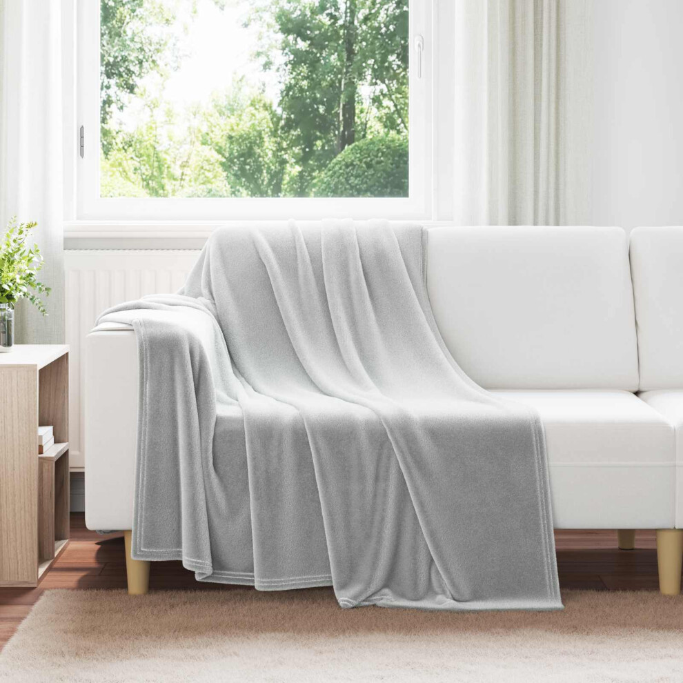 Vidaxl Throw Blanket Grey 150 X 200 Cm Fleece