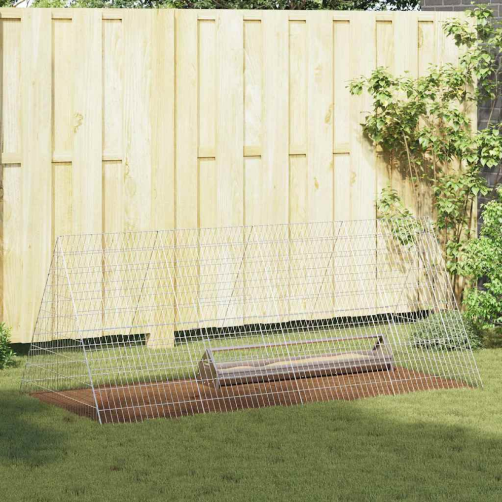 Vidaxl Chicken Cage Silver 215 X 100 X 85 Cm Galvanised Steel