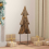 VidaXL vidaXL Christmas Tree with Stand Brown 90 cm Solid teak wood 1