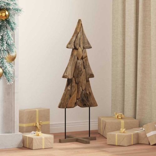 VidaXL vidaXL Christmas Tree with Stand Brown 90 cm Solid teak wood