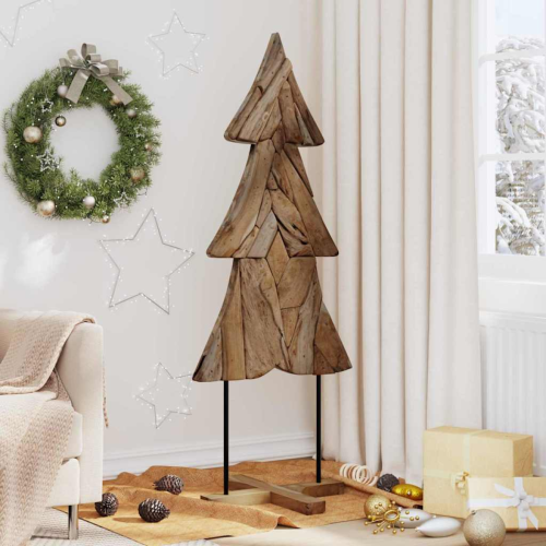 VidaXL vidaXL Christmas Tree with Stand Brown 151 cm Solid teak wood