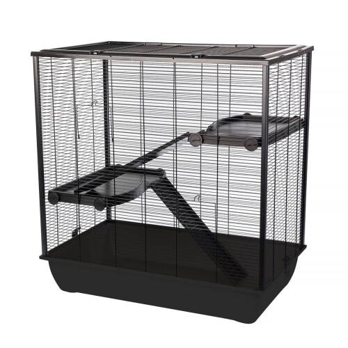 INTER-ZOO Frodo + Plastic Black - cage for a hamster 2