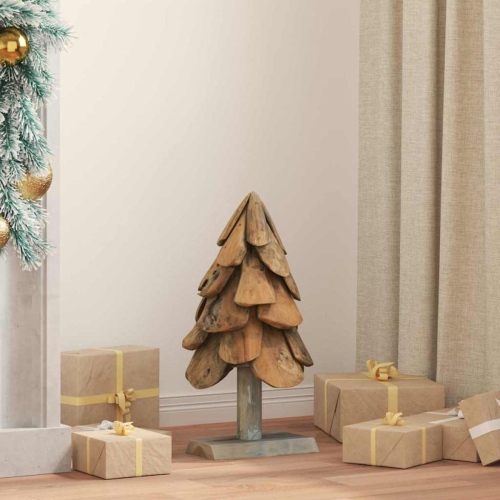 VidaXL vidaXL Christmas Tree with Stand Brown 61 cm Solid teak wood