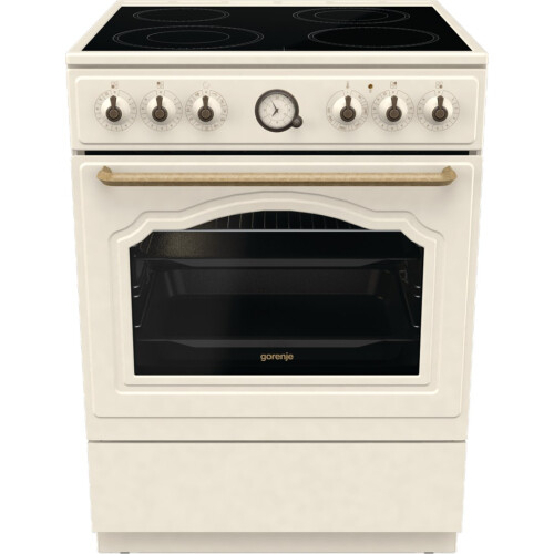 Gorenje GECS6B70CLI Freestanding cooker Ceramic hob Beige