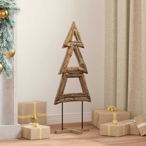 VidaXL vidaXL Christmas Tree with Stand Brown 90 cm Solid teak wood
