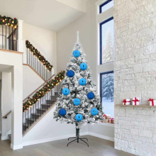 vidaXL Christmas Bauble Set XXL 3 pcs Blue Plastic