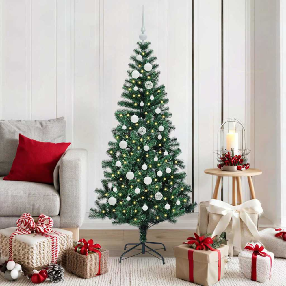 vidaXL Artificial Pre-lit Christmas Tree - Green - 150 cm - Image 3