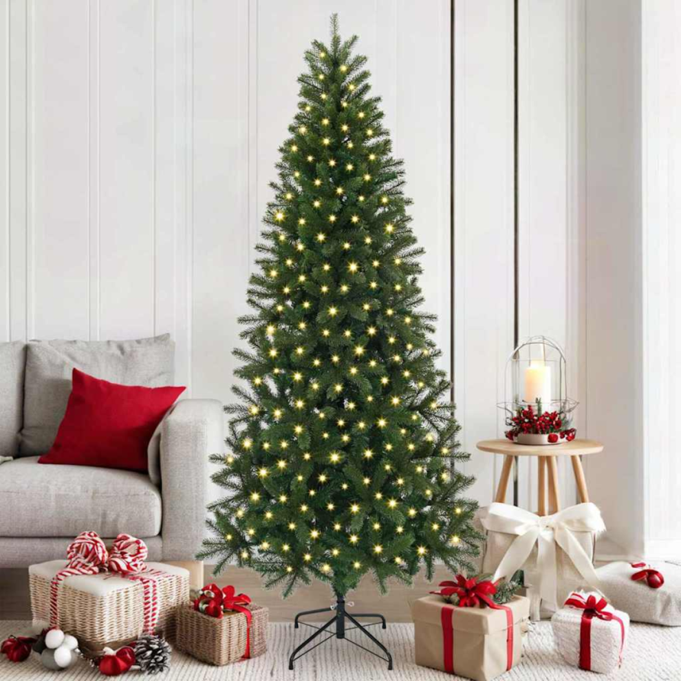 Vidaxl Artificial Christmas Tree With 300 Leds Green 180 Cm Pe And Pvc