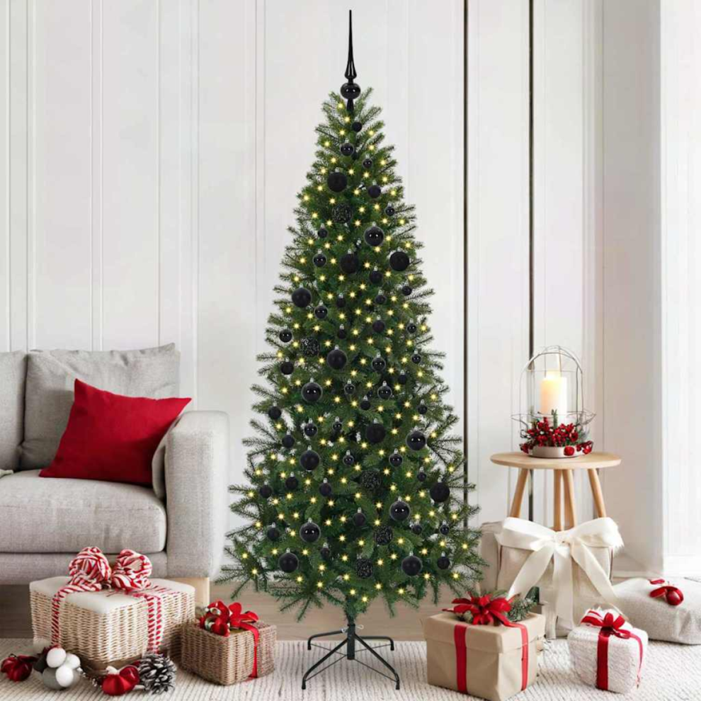 Vidaxl Artificial Christmas Tree With 300 Leds Green 180 Cm Pe And Pvc