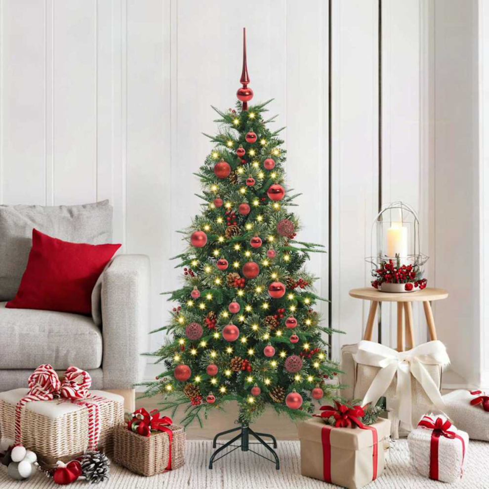 Vidaxl Artificial Hinged Christmas Tree Green 150 Cm Pe And Pvc