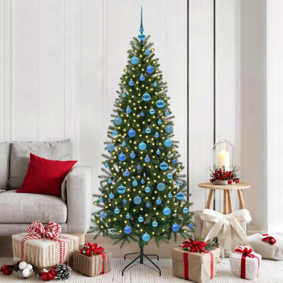 Vidaxl Artificial Christmas Tree With 300 Leds Green 180 Cm Pe And Pvc
