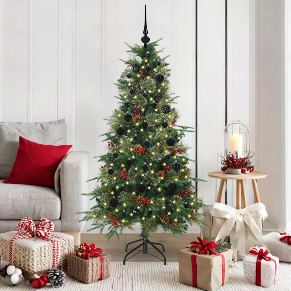 Vidaxl Artificial Hinged Christmas Tree Green 150 Cm Pe And Pvc