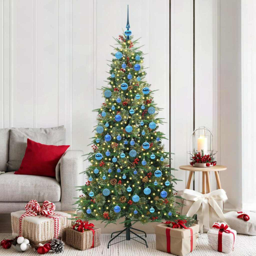 vidaXL Artificial Hinged Christmas Tree - Green - 180 cm - Image 2