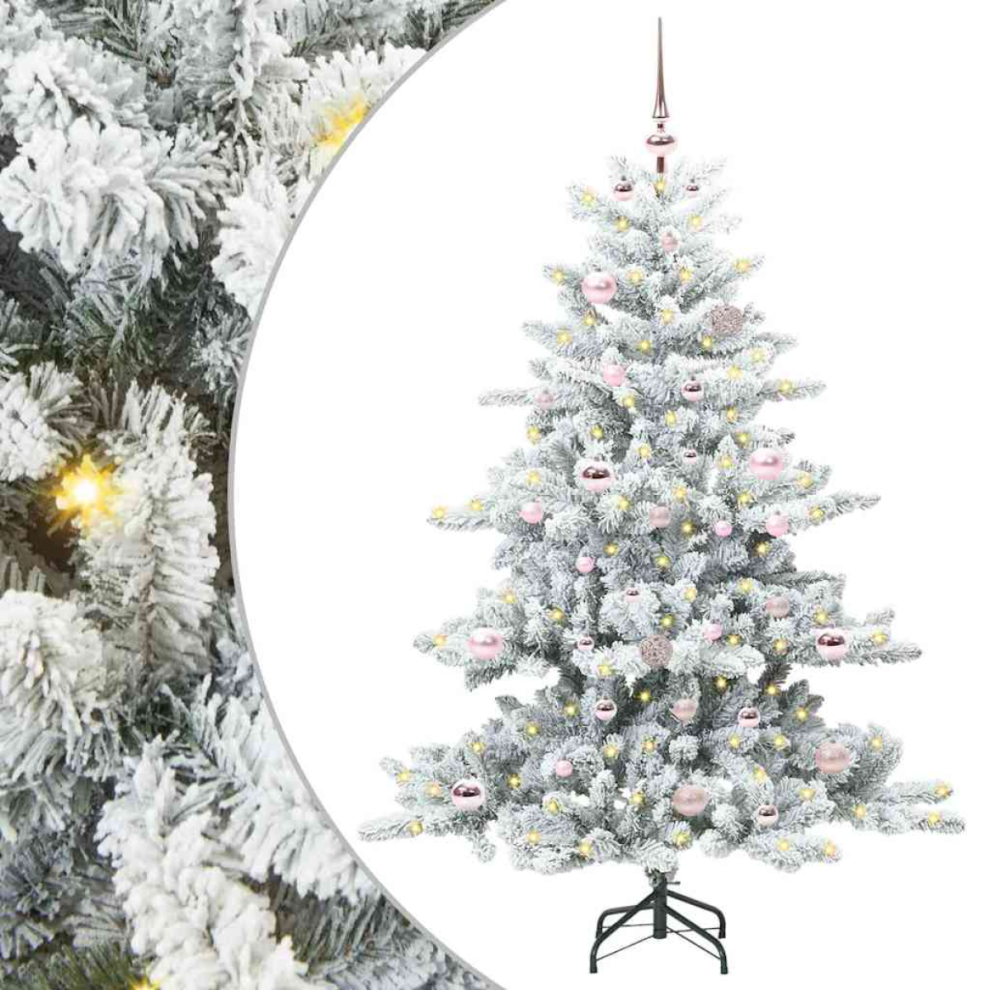 B&Q - Artificial Hinged Christmas Tree White 150 Cm Pvc And Steel - Image 2