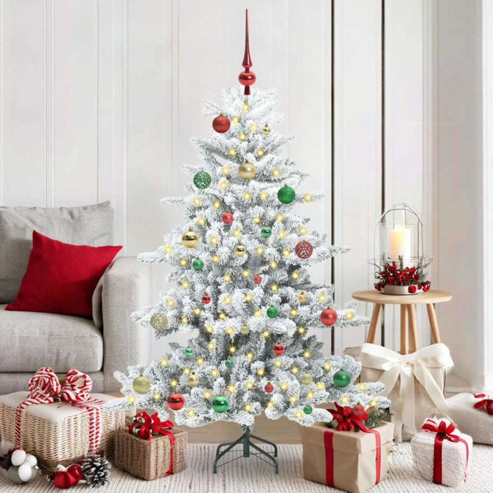 B&Q - Artificial Hinged Christmas Tree White 150 Cm Pvc And Steel - Image 2