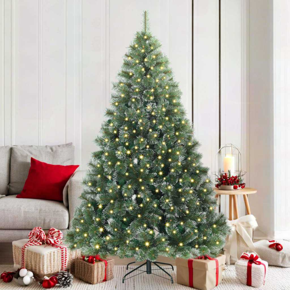 Vidaxl Artificial Christmas Tree With 300 Leds Green 180 Cm Pe And Pvc