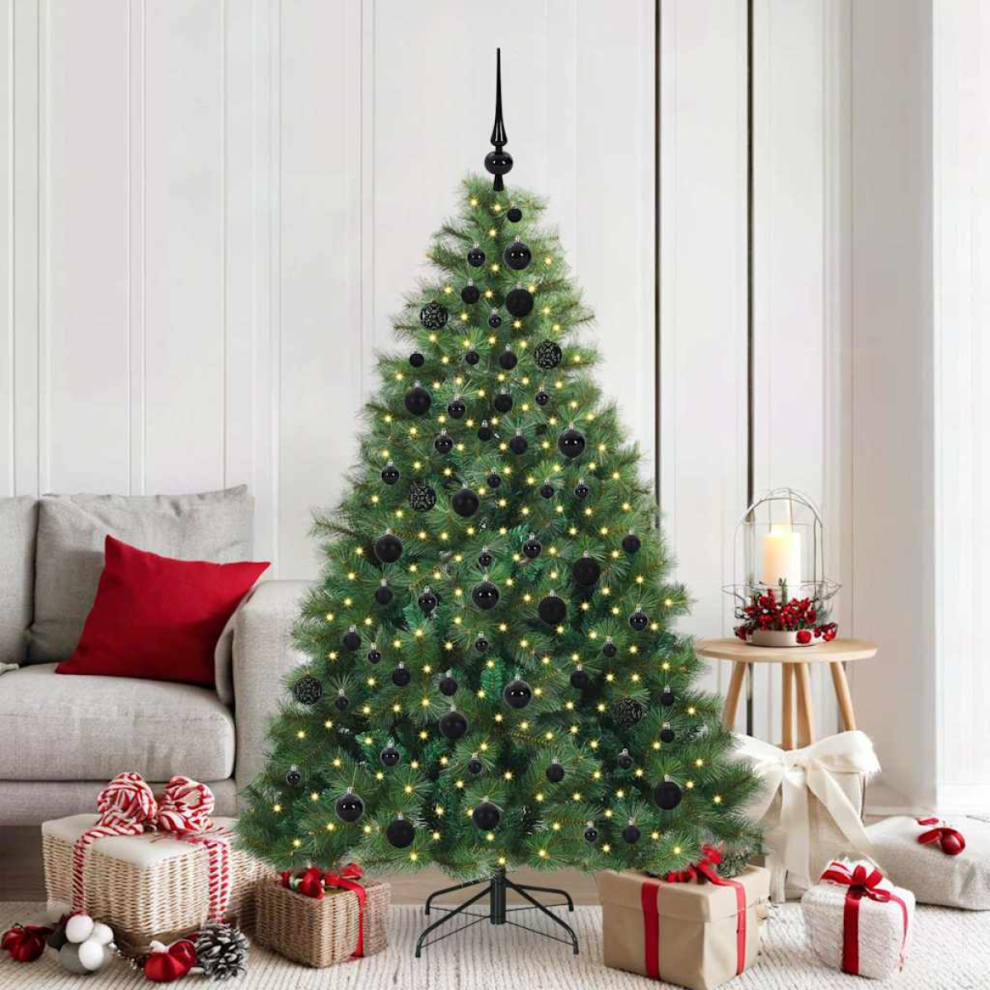 Vidaxl Artificial Christmas Tree With 300 Leds Green 180 Cm Pe And Pvc