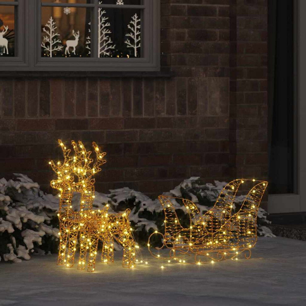 VIDAXL Christmas String Lights Reindeer Sleigh - Warm White - Image 3