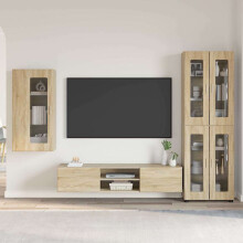 vidaXL TV Cabinet Set FLORIN 3 pcs Sonoma Oak Engineered Wood