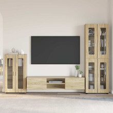 vidaXL TV Cabinet Set FLORIN 3 pcs Sonoma Oak Engineered Wood