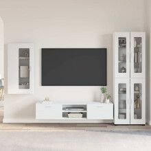 vidaXL TV Cabinet Set with Drawer FLORIN 3 pcs White Engineered Wood