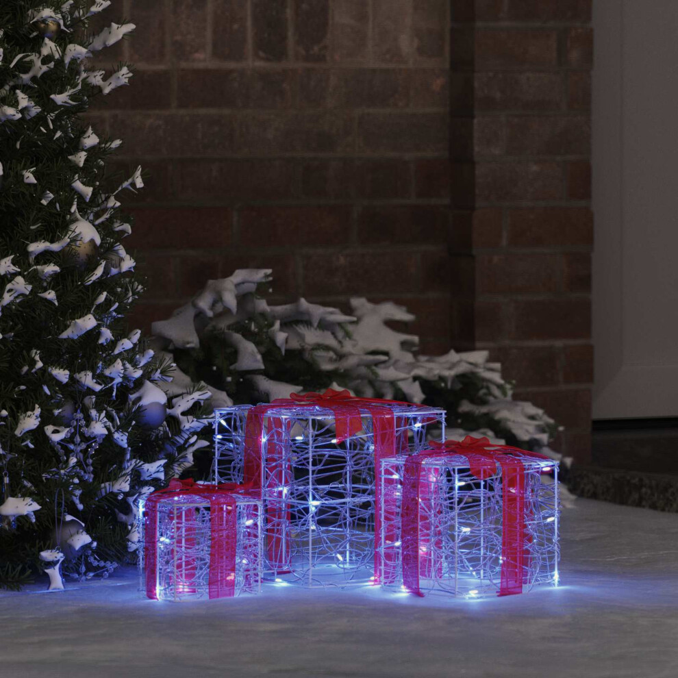 VIDAXL - Gift Box - 3 pcs Set - Blue - Acrylic - Image 2