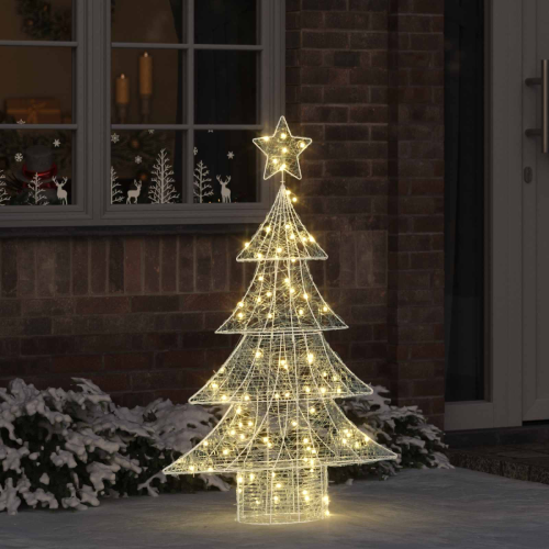 VidaXL vidaXL Christmas Tree with 100 LEDs Warm white 120 cm Acrylic