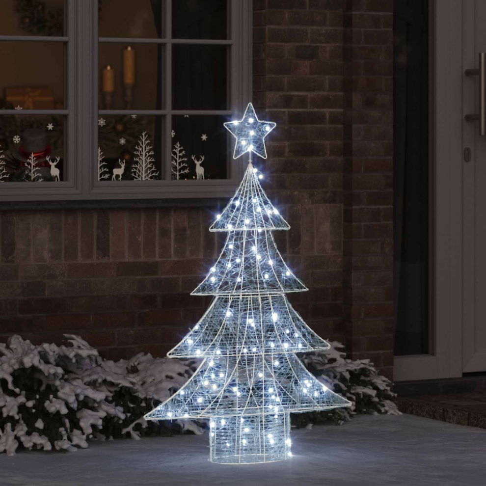Vidaxl Christmas Tree With 100 Leds Cold White 120 Cm Acrylic