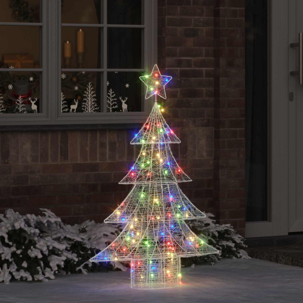 vidaXL LED Christmas Tree - 120 cm - Multicolour Acrylic - Image 2
