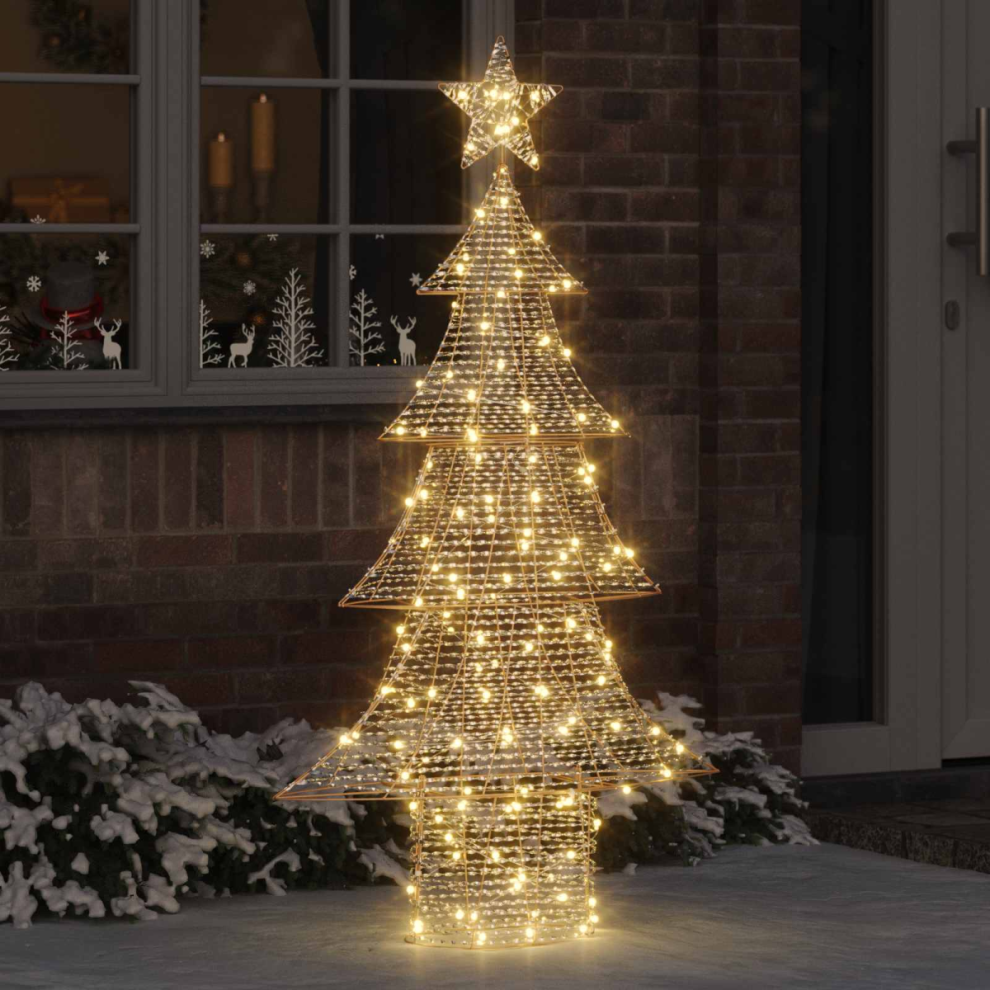 vidaXL LED Christmas Tree - 150 cm - White - Image 2