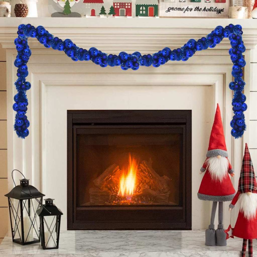 Vidaxl Christmas Ball Garland Blue 186 Cm Polystyrene