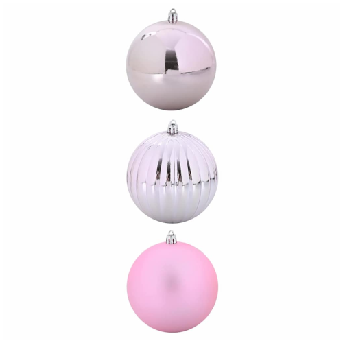 VidaXL vidaXL Christmas Bauble Set XXL 3 pcs Pink Plastic 1