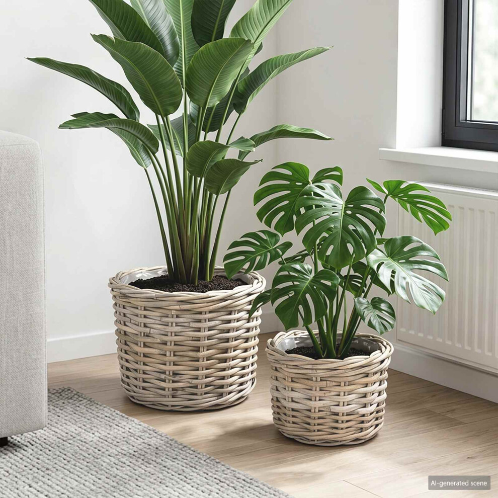 Vidaxl Planter Basket With Storage 2 Pcs Grey