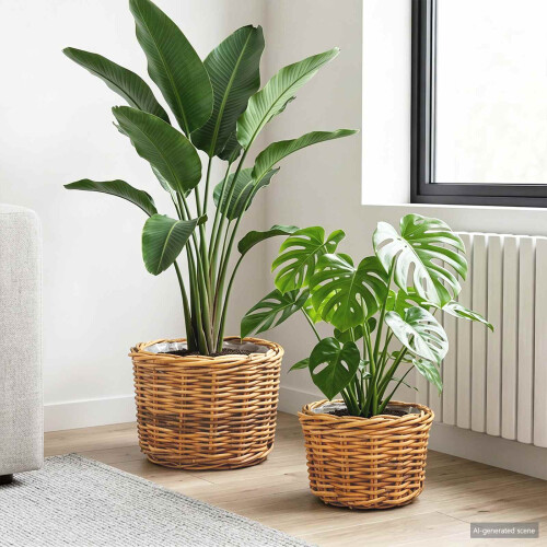 VidaXL vidaXL Planter Basket with Storage 2 pcs Brown