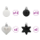 VidaXL vidaXL Christmas Bauble Set 40 pcs Black and White Plastic 5