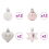 VidaXL vidaXL Christmas Bauble Set 40 pcs White and Pink Plastic 5