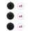 VidaXL vidaXL Christmas Bauble Set XL 9 pcs Black Plastic 3