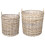 VidaXL vidaXL Planter Basket with Storage 2 pcs Grey Lacak Rattan 2